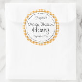 Ronde oranje bloesem honing sinaasappels potje top sticker (Tas)