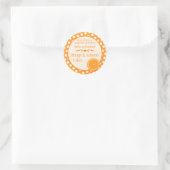 Ronde oranje koekjesuitwisseling bakgeschenk stick ronde sticker (Tas)