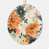 Ronde ornament met een delicate bloemmotief (Links)