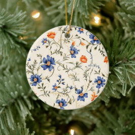 Ronde ornament met een gouden lint