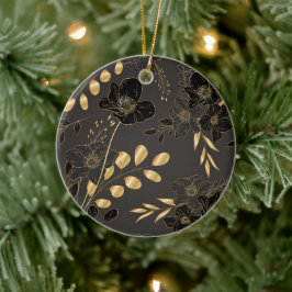 Ronde ornament met een zwarte achtergrond