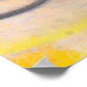 'Ronde over' Grijze Abstracte kunst Poster (Hoek)