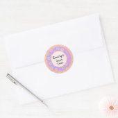 Ronde, Paarse aangepaste stickers met Donut aanrak (Envelop)