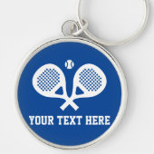 Ronde padel racket logo aangepaste sleutelhanger c (Voorkant)