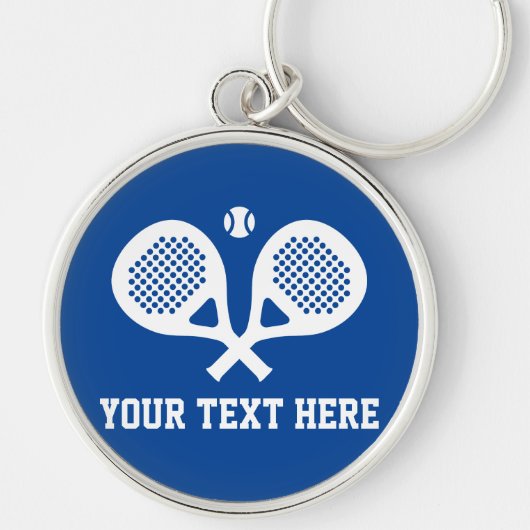 Ronde padel racket logo aangepaste sleutelhanger c (Voorkant)