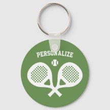 Ronde padel tennis sleutelhanger gift speler en fa