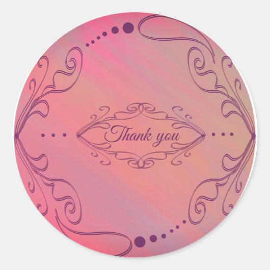 Ronde paisley pattereerde stickers (Voorkant)