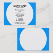 Ronde paneel - Wit met blauw 0099FF Visitekaartje (Voorkant / Achterkant)