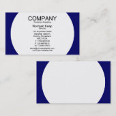 Ronde paneel - Wit met donkerblauw 00066 Visitekaartje (Voorkant / Achterkant)
