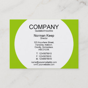 Ronde paneel - Wit met Groene 99CC00 Visitekaartje