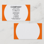 Ronde paneel - Wit met Oranje FF6600 Visitekaartje (Voorkant / Achterkant)