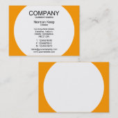 Ronde paneel - Wit met Oranje FF9900 Visitekaartje (Voorkant / Achterkant)