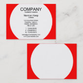 Ronde paneel - Wit met rode FF0000 Visitekaartje (Voorkant / Achterkant)