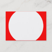 Ronde paneel - Wit met rode FF0000 Visitekaartje (Achterkant)
