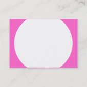 Ronde paneel - Wit met roze FF66CC Visitekaartje (Achterkant)