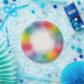 Ronde papieren Borden Moderne elegante kleurrijke Papieren Bordje (Feest)