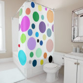Ronde patronen douchegordijn (In situ)