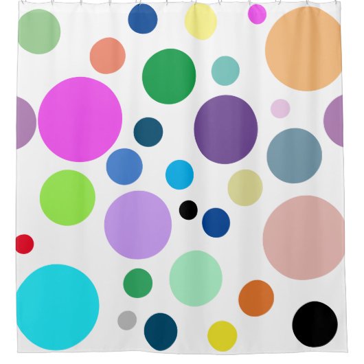 Ronde patronen douchegordijn (Voorkant)