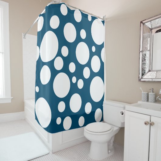Ronde patronen douchegordijn (In situ)