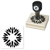 ronde patroon01 rubberen stempel (Gestempeld)