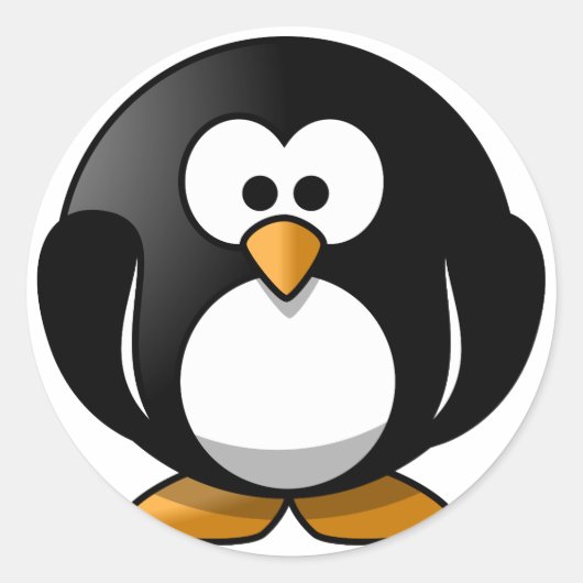 Ronde Penguin Sticker Sheets voor kinderen (Voorkant)