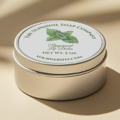Ronde Pepermunt Lippenbalsem Label