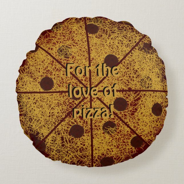 Ronde pepperoni en Sierkussen op kaas Rond Kussen (Voorkant)