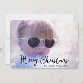 Ronde persoonlijke kerstKaarten - Aangepaste foto Feestdagenkaart