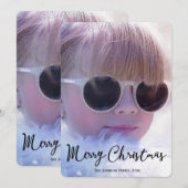 Ronde Persoonlijke Kerstkaarten Met Foto Feestdagenkaart (Voorkant / Achterkant)