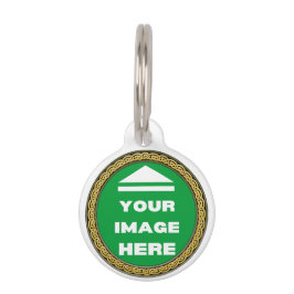 Ronde Pet Tag - gepersonaliseerd - Afbeelding / te Huisdierpenning