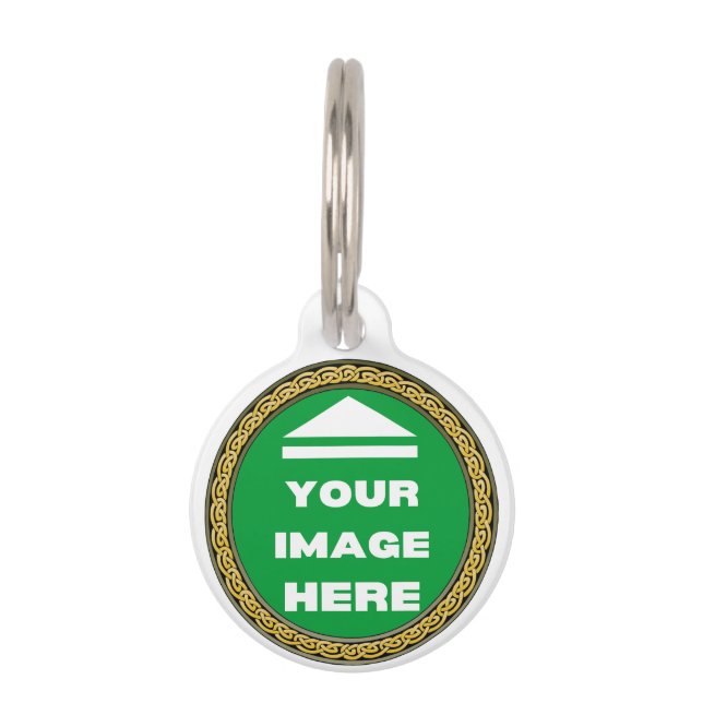 Ronde Pet Tag - gepersonaliseerd - Afbeelding / te Huisdierpenning (Voorkant)
