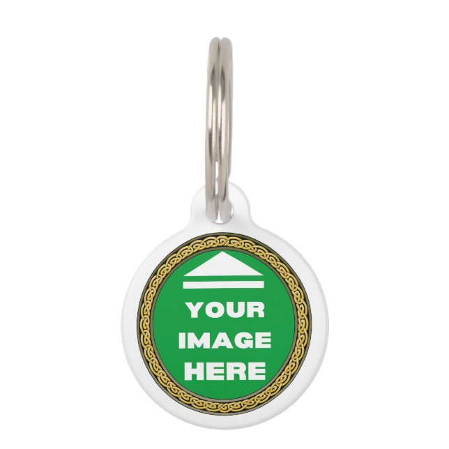 Ronde Pet Tag - gepersonaliseerd - Afbeelding / te Huisdierpenning (Voorkant)