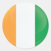 Ronde-pictogramvlag Ierland Ronde Sticker (Voorkant)