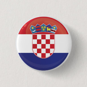 Ronde-pictogramvlag Kroatië Ronde Button 3,2 Cm