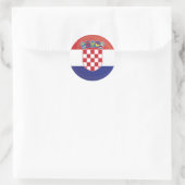 Ronde-pictogramvlag Kroatië Ronde Sticker (Tas)
