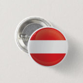 Ronde-pictogramvlag Oostenrijk Ronde Button 3,2 Cm (Voorkant /achterkant)