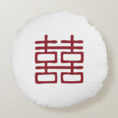 Ronde Pijl met dubbel geluk Rond Kussen (Achterkant)