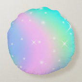 Ronde piloot met kinderen die spelen rond kussen (Achterkant)