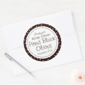 Ronde pitted zwarte olijven jam jar food label (Envelop)