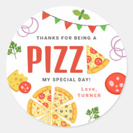 Ronde Pizza Feest Favor Taggen Sticker