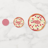 Ronde Pizza-partij Kinderen van afgelopen dag Confetti (Voorkanten)