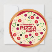 Ronde Pizza-partij Kinderen van afgelopen dag Kaart (Voorkant)