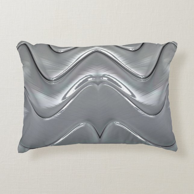 Ronde platina accent kussen (Voorkant)