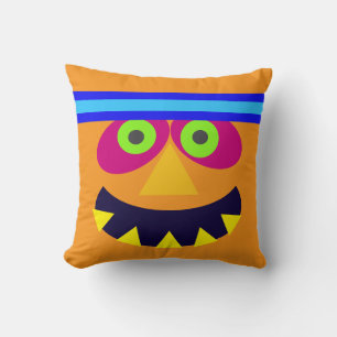 Ronde poef met grappig monster kussen
