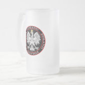 Ronde Poolse adelaar Matglas Bierpul (Voorkant links)