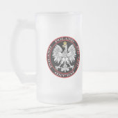 Ronde Poolse adelaar Matglas Bierpul (Links)