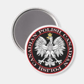 Ronde Poolse Canadese adelaar Magneet (Voorkant / Achterkant)