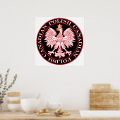 Ronde Poolse Canadese Rode Adelaar Poster (Keuken)