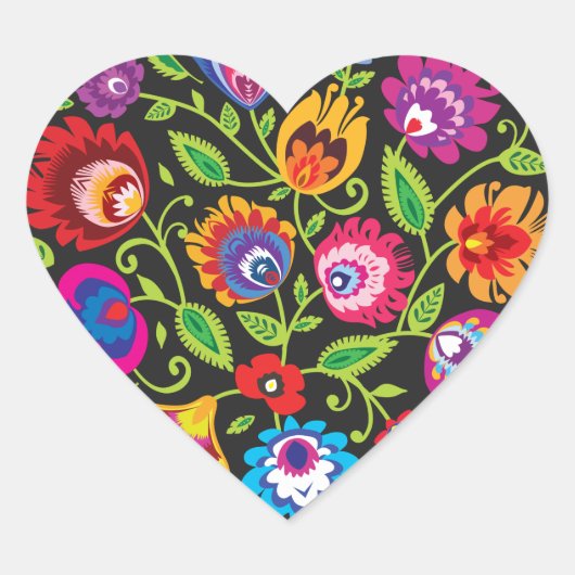 Ronde Poolse folklore compositie Sticker (Voorkant)