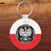 Ronde Poolse Texan Eagle Sleutelhanger (Voorkant)